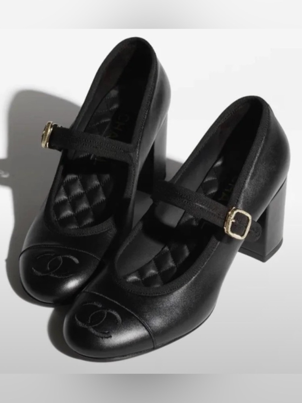 Authentic CHANEL 26P Lambskin Mary Jane Block Heels *NWT & NIB*